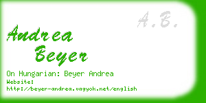 andrea beyer business card